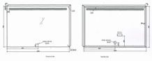 Miracle LED spiegel 1200x600MM Aluminium
